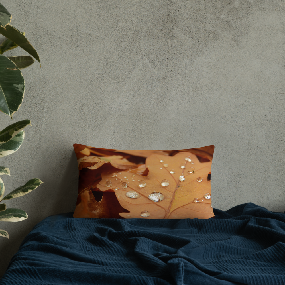 Throw Pillow - Autumn Raindrops