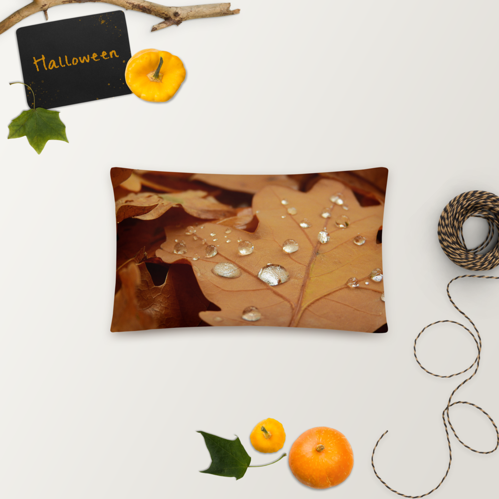 Throw Pillow - Autumn Raindrops