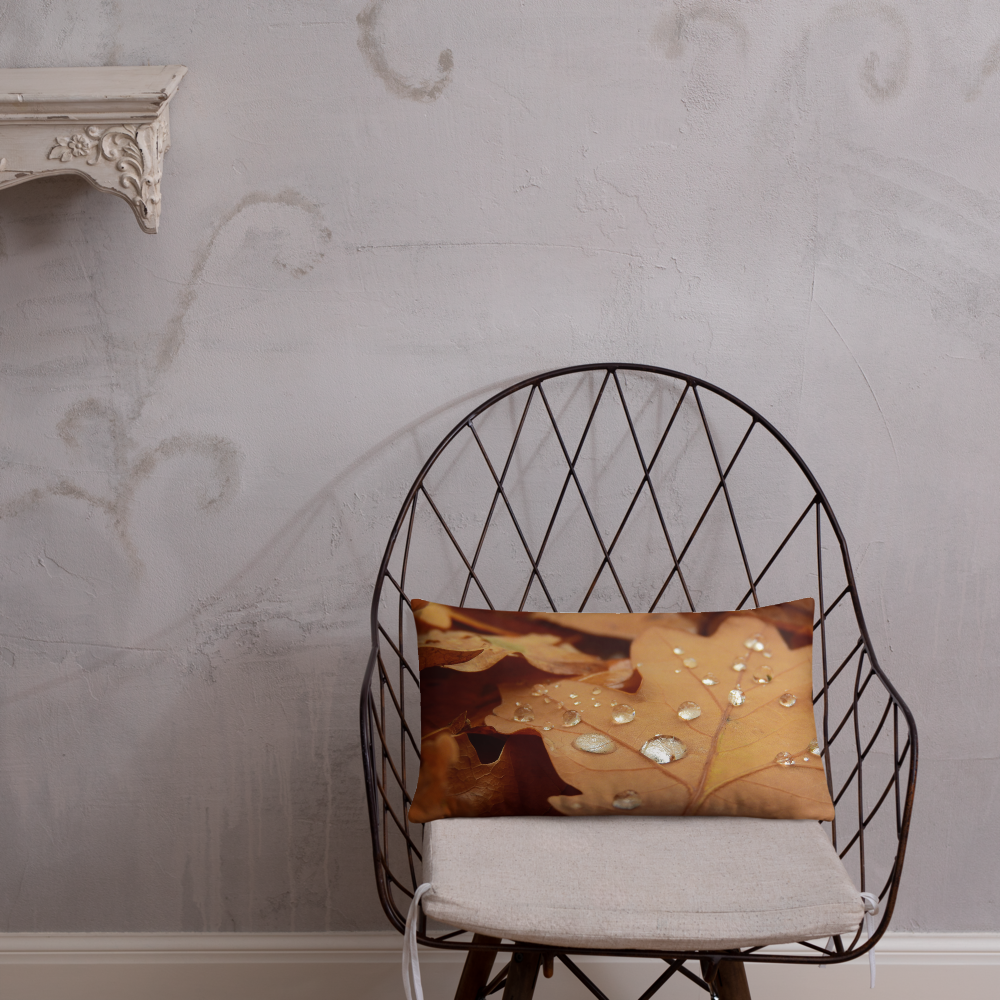 Throw Pillow - Autumn Raindrops